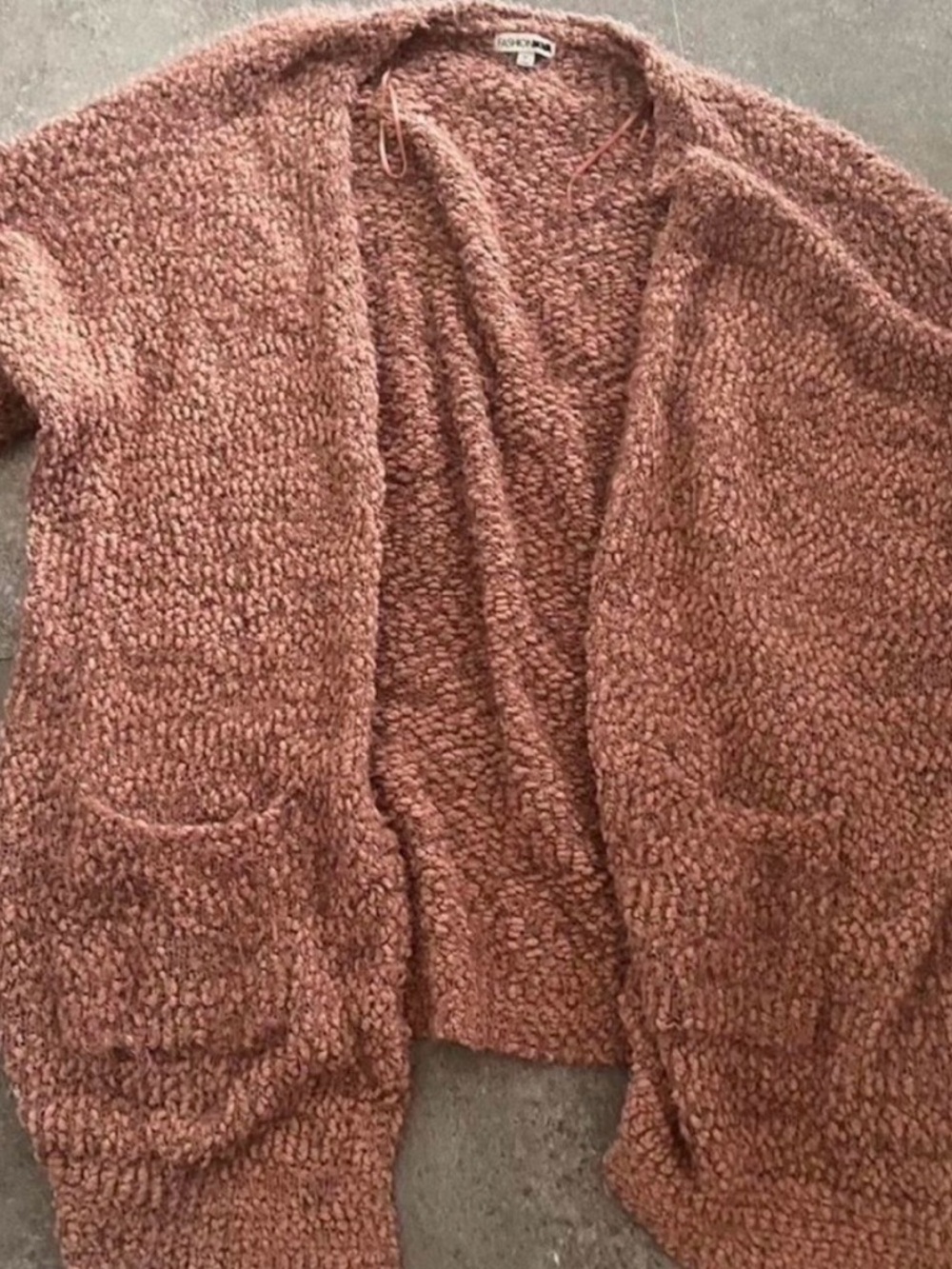 Fashion Nova Chunky Open-Front Cardigan - Dusty Rose